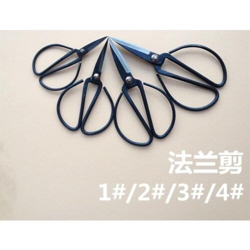 High quality forged carbon steel scissors handmade vintage scissor black coated household gardening trimmer