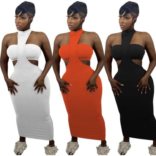 Summer Long Dress Sets Women Two Piece Set Holiday Crop Tops And Halter Dress Suit Boho Off Shoulder Backless Dress Vestido