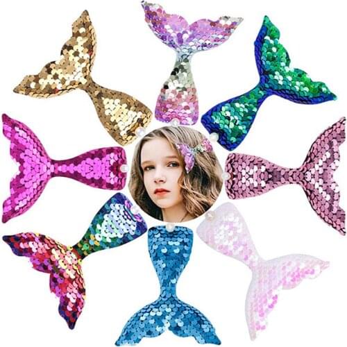 10*9cm Women Girls Cute Sequins Mermaid Hair Clip Barrettes for Gift Party Fashion Hair Accessories Multicolor