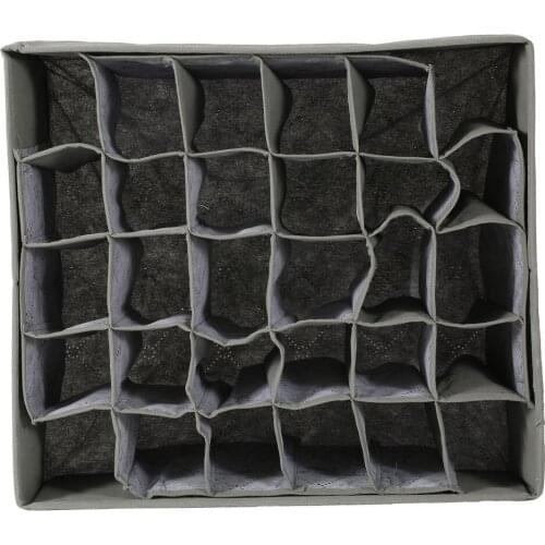 30 Cell Foldable Bamboo Charcoal Underwear Socks Drawer Organizer Storage Box Polypropylene Non-woven Seperate Box 11L