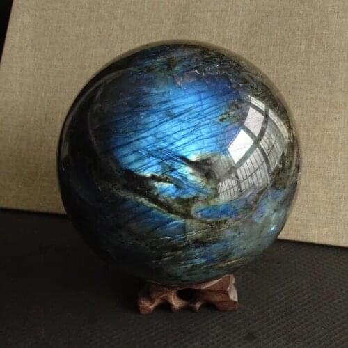 80mm natural Madagascar Natural labradorite Crystal polished Sphere Ball Healing crystal gemstone