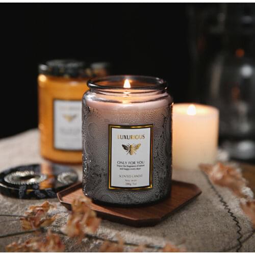 Fragrant Candles Glass Jars Smokeless Soy Wax Stree Relif Scented Candles Gift Box for Valentines Day Home Decorative 40 Hours