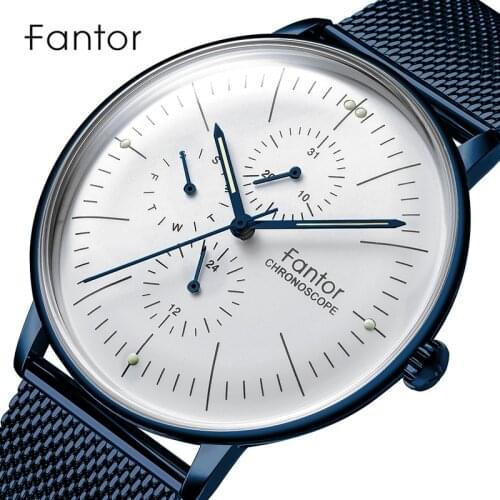 Fantor Mens Brand Luxury Waterproof Quartz Wristwatches relogio masculino Chronograph Men Watches