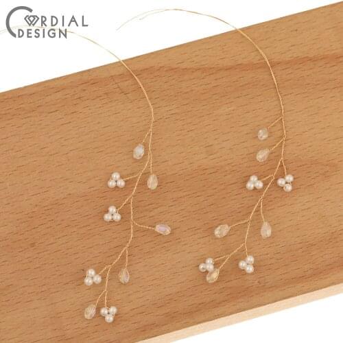 Cordial Design 50Pcs Earring Accessories/Jewelry Findings Components/Hand Made/Imitation Pearl/Crystal Charms/DIY Jewelry Making