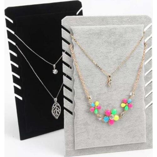 Flannel Jewelry Packaging Shelf Jewelry Cases Earpin Plate Necklace Earrings Holder Storage Box Shelf Display