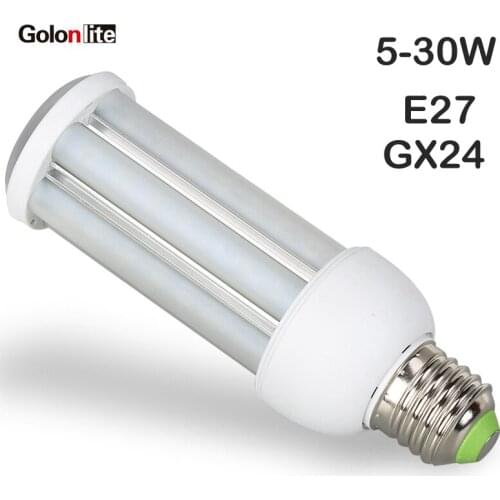 Golonlite LED PL lamp E27 E26 360 degree GX24D GX24Q 4 pins LED corn bulb Ra80 PF0.9 warm natural cold white 120V 220V 230V 240V