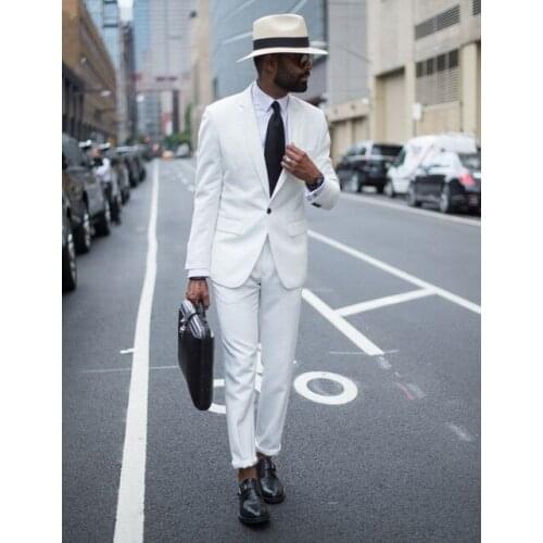 Hot Recommend One Button Groom Tuxedos Groomsmen Notch Lapel Mens Suits Blazers (Jacket+Pants+Tie) W:875