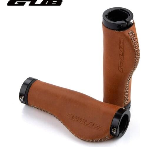 GUB Leather Mountain Bike Handlebar Cover Aluminum Alloy Lock Ring Microfiber Ergonomic Handle Grip For 22.2mm Handlebar