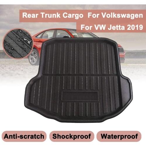 For VW Jetta 2019 Car Cargo Liner Trunk Mat Boot for VolkswagenTray Rear Trunk Cover Floor Carpet Kick Pad Mat Matt Mat
