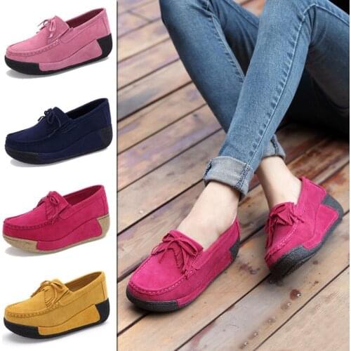 Spring Summer Women Shoes Suede Leather Women Casual Shoes Tassel Women Loafers Comfortable Swing Wedges Shoes Zapatos Mujer