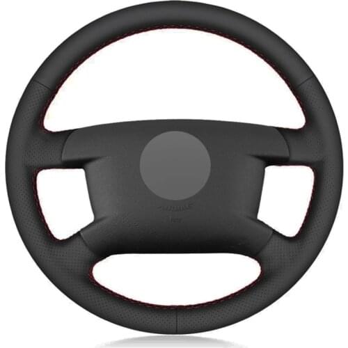 Car Steering Wheel Cover Soft Black Artificial Leather For Volkswagen VW Caddy 2003-2006 Caravelle 2003-2009 Transporter T5 2006