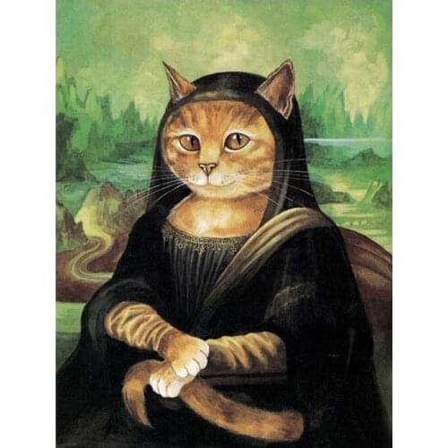 Lady Full Round Diamond Painting Kits Cat Women Mum Baby Mosaic Embroidery Picture Crystal Rhinestones Stickers Decal Wall Art