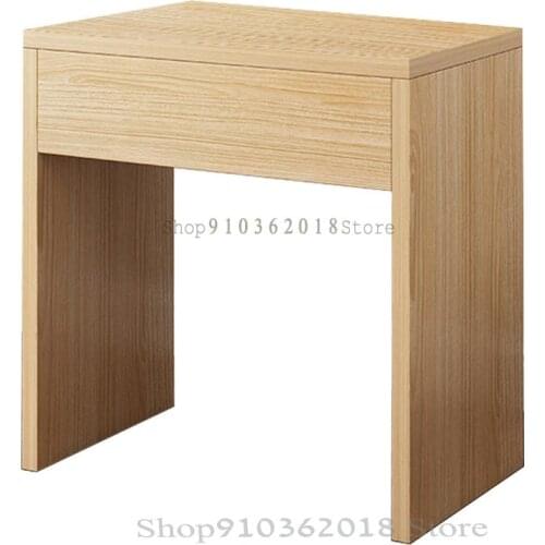 Small Stool Household Wooden Strong And Durable Shoe Changing Stool Nordic Comb Makeup Stool Square Stool Modern Minimalist Livi