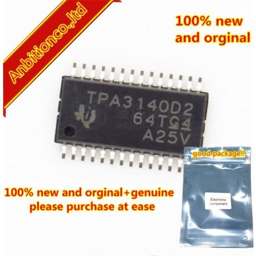 10pcs 100% new and orginal TPA3140D2PWPR TPA3140D2 HTSSOP-28 10-W Inductor Free Stereo (BTL) Class-D Audio Amplifier in stock