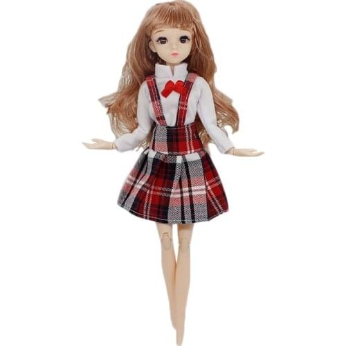 New 20 Movable Jointed 30cm 1/6 Dolls Toys with Clothes Female Naked Nude Women Body Fashion Dress Dolls Toy For Girls Gift