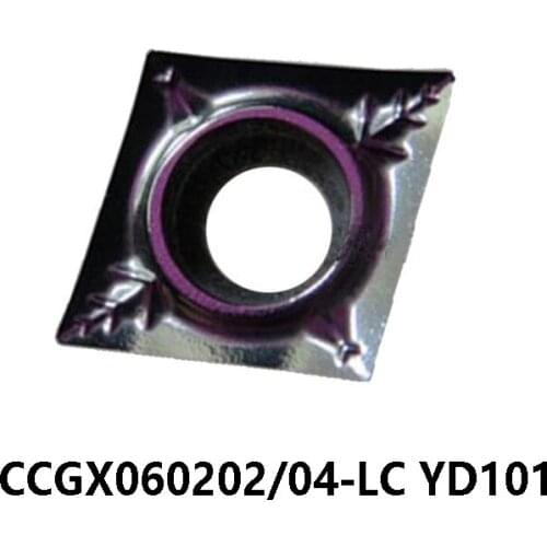 Original CCGX0602 CCGX060202-LC CCGX060204-LC YD101 CCGX 060202 060204 Carbide Inserts for Aluminum Turning Cutter 10pcs/box