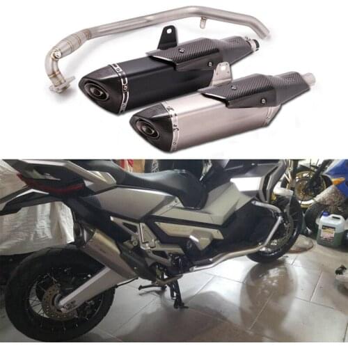 Full Exhaust System for Honda XADV750 Motorcycle Exhaust Pipe Front Mid Link Pipe Muffler Pipe Removable Db Killer Escape