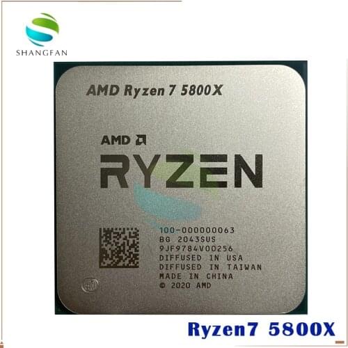 AMD Ryzen 7 5800X R7 5800X 3.8 GHz Eight-Core sixteen-Thread 105W CPU Processor L3=32M 100-000000063 Socket AM4 no fan