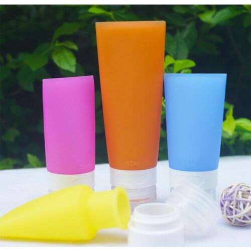 Empty Silicone Soft Travel Bottle Lotion Shampoo Cosmetic Tube Container Portable Travel Accessory Refillable Bottles