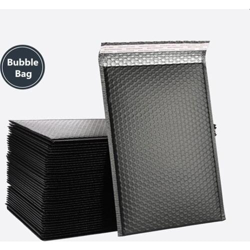 Black/Rose Gold Color Bubble Mailers Polymailer Self Seal Padded Envelopes Mailing Bags Packaging Shipping Bags sac cadeau 10pcs