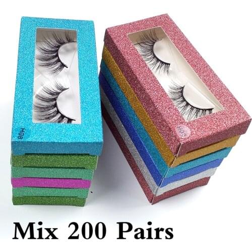 Mink Lashes Wholesale 30/50/100/200pcs 3D Mink Eyelashes Natural False Eyelashes Long Set faux cils Bulk Makeup wholesale lashes