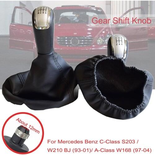 Gear Shift Knob Complete For Mercedes C-Class W202 W208 E-Class W210 W203 S203/W245 W169 (04-12)/W168 (97-04) Gaiter Boot Cover