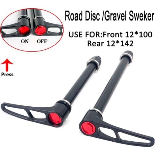 GO-proe Road Disc Brake Skewer Quick Release Titanium Axle Front 12*100mm Rear 12*142mm QR13 149g For Road Disc Gravel Bicycle