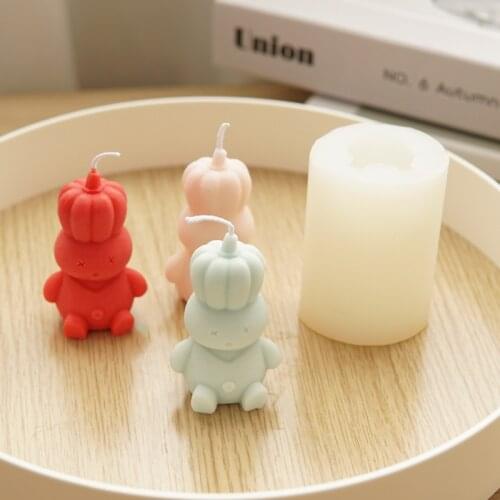 Pumpkin Man Silicone Candle Mold Halloween Candle Making Handmade Wax Soap Resin Mold Christmas Gifts Craft Supplie Home Decor