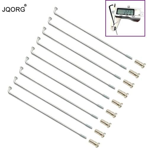 37Pieces A Lot 13 K 45# Steel Sliver Color E-bike Spokes Diameter 2.23 mm J-bend Equal Diameter Electric Bicycle Spokes With NUT