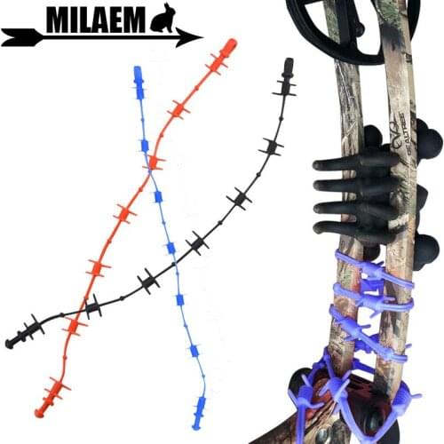 6pcs (1Set)Archery Stabilizer Wrist Wrap Bow Sling Silence And Reduce Vibration Wrap Around Riser /Limbs Hunting Accessories