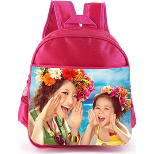 Heat transfer kindergarten print photo ads blank cartoon bag medium number / personalized custom school bag