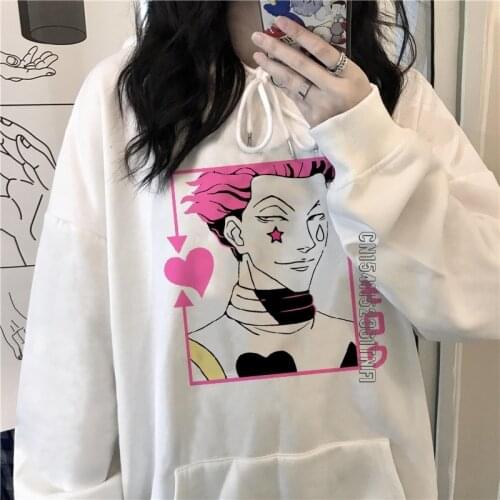 Hunter X Hunter Anime Streetwear Hoodie Cool Anime Hisoka Morow Harajuku Oversize Loose Korean Womens Hooded Sweatshirt