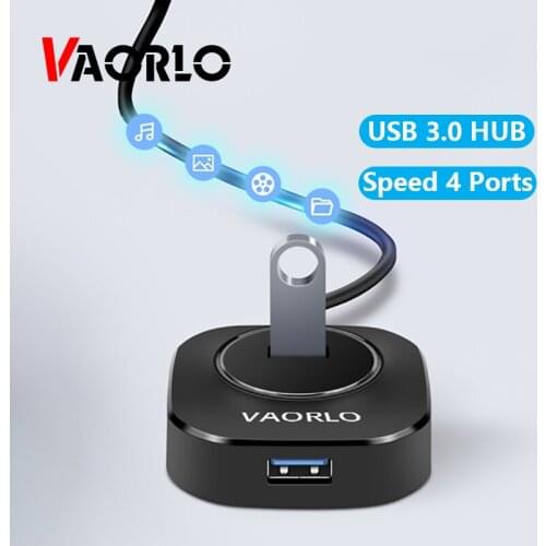 VAORLO USB HUB USB 3.0 HUB Splitter Multiple USB Hab 2.0 Multi Hub Expander 4 Port HUB For PC Laptop
