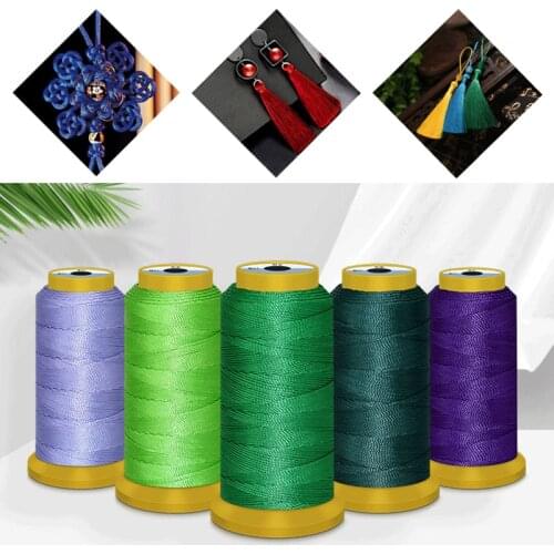 0.2mm Nylon Yarn Thread 1000m/roll DIY Tassels Beading Thread Bracelet Braided String Necklace Rope For Jewelry Making 20 Colors