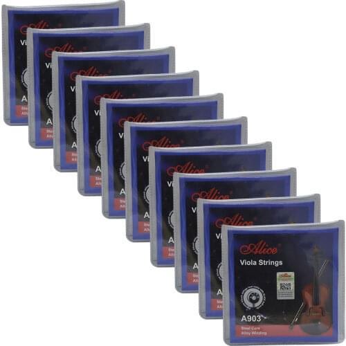 10Sets Alice Viola Strings ADGC Steel Core Cupronickel Alloy Wound 14-16'' A903