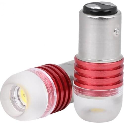 2pcs White 1157 2357 Strobe Flashing LED Projector Bulbs For Car Tail Brake Lights DC 12V