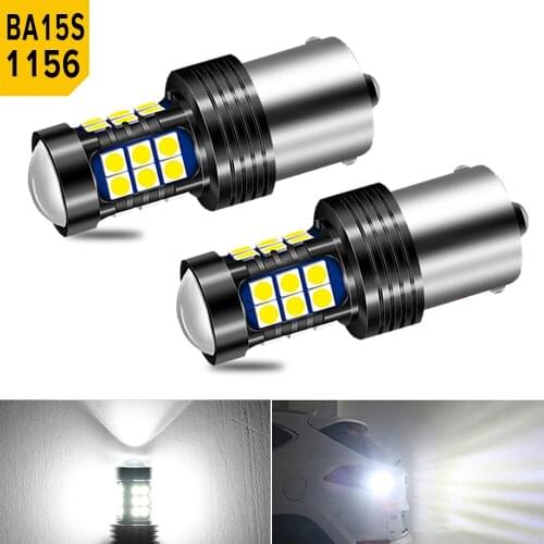2pcs Canbus 1156 BA15S P21W T15 W16W led Bulb Auto Lamp LED Car Reversing Light White 12V For VW Passat B5 B6 Golf 4 2001-2010