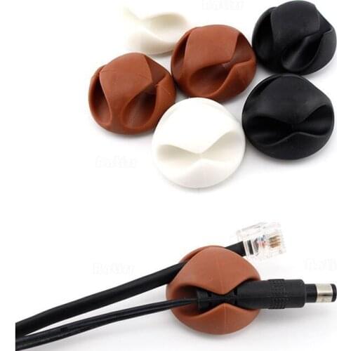 2 Slot Cable Winder Organizer Cable Clip Desk Tidy Organiser Wire Cord USB Charger Cord Holder Organizer Holder Secure Table