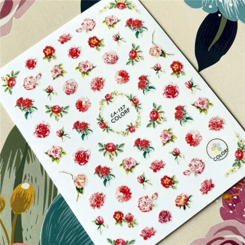 CA-106 to 138 Jesus Christ Bear Flower Lace edge 3D Back glue Nail decal Nail sticker Nail decoration Nail art Nail ornament