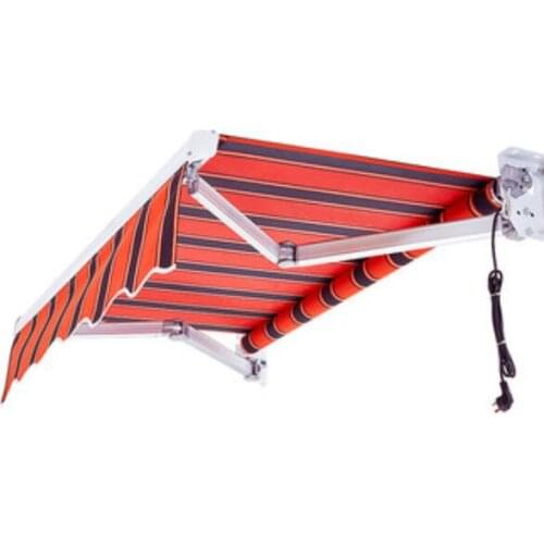 5m*3m Wall-mounted Electric remote retractable canopy Outdoor Gazebos Telescopic sheds Waterproof awning