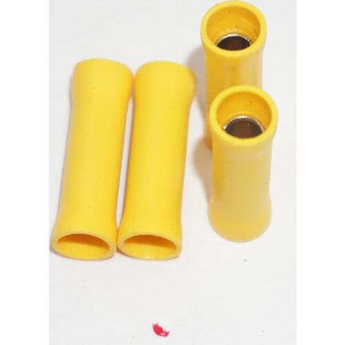 1000x BV5.5 Yellow 12-10AWG Insulated Straight Butt Connector Electrical Crimp Terminals for Cable