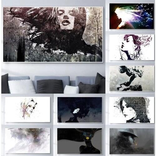 Figure Painting Abstract Science Fiction Goddess Art Canvas Painting Living Room Corridor Office Mural Home Artwork Decoration