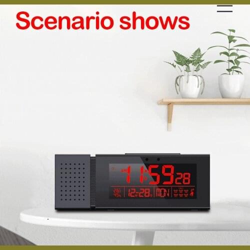 Sound and Light Alarm LDE Digital Display Alarm Clock Three-level Brightness Adjustable Independent Night Light Built-in Radio