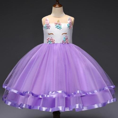 Floral Dress for Girls for the Wedding Party of Little Girls Outlet Dresses for Girls Sleeveless Embroidery Festive Dress 2019 N