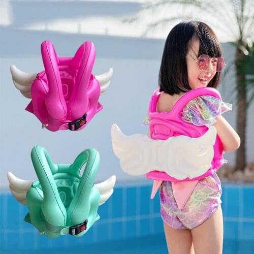 Deluxe Kids Swimming Pool Floats Baby Life Vest Swim Ring Inflatable Buoyancy Aids Beach Pool Photograph Angle Wing Swim Circle
