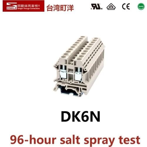 DINKLE DK6N One input-one output Electrical Connector Din Rail Terminal Block Phoenix UK6N YANNIU