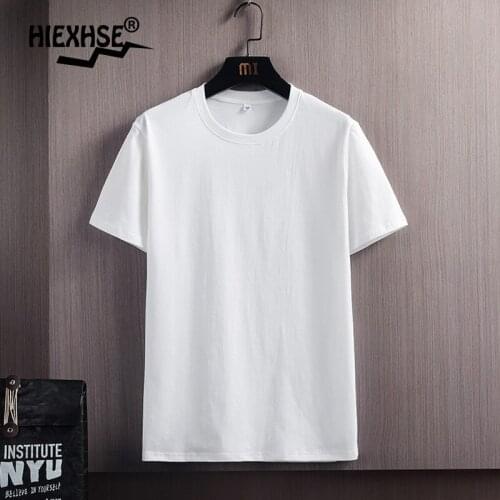 Men Summer T-Shirt Solid Color Short-Sleeved Cotton Men T-Shirt Casual Breathable