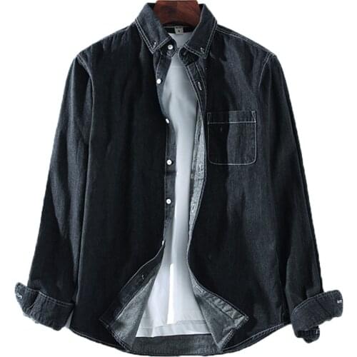 Helisopus Mens Denim Shirts