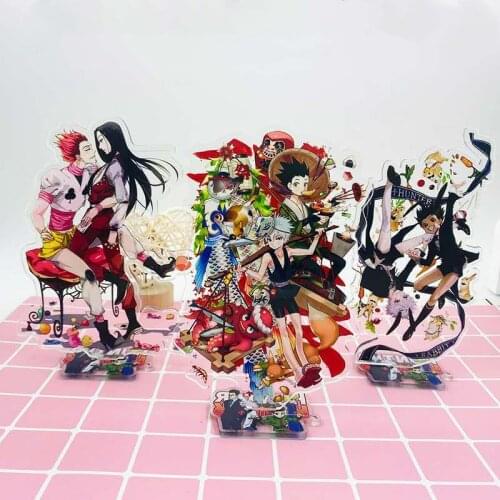Japan Anime HUNTER X HUNTER Keychain Accessories Printed Acrylic Stand Figure Cosplay Desk Decor For Student Birthday Gifts Prop