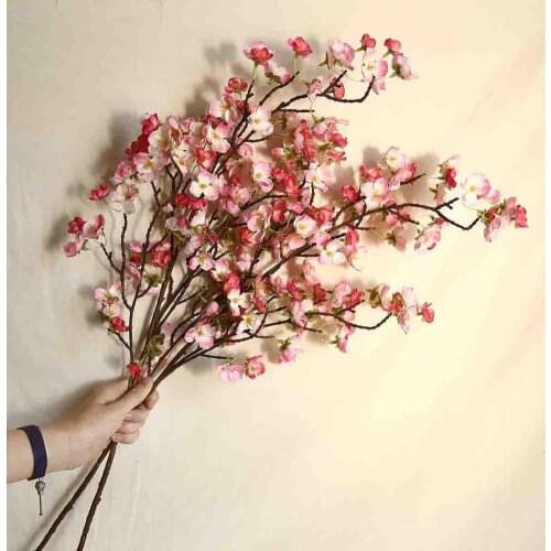 Imitation Decorative Flowers Cherry Blossom Flowers Bouquet Natural Plants preserve for Wedding Home Decoration 97cm